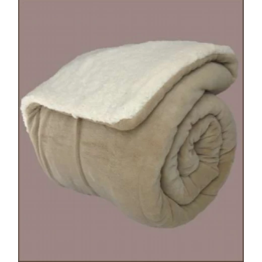 NOVA Fleece Sherpa Comforter Plain 240x220 Beige - King NOVA Fleece Sherpa Comforter Plain 240x220 Beige - King