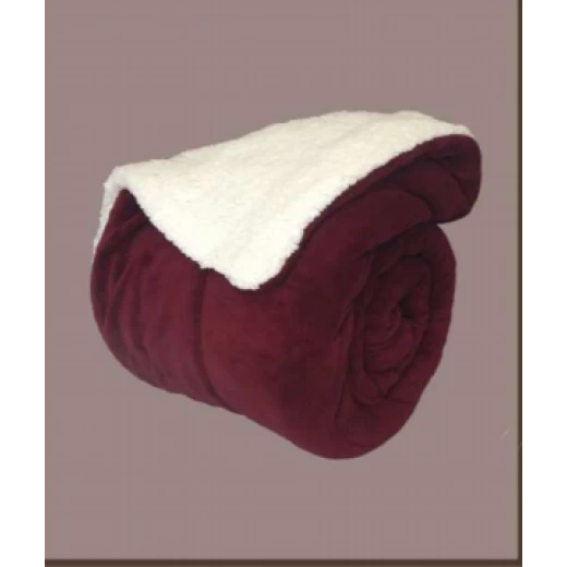 NOVA Fleece Sherpa Comforter Plain 160x220 Burgandy - Twin NOVA Fleece Sherpa Comforter Plain 160x220 Burgandy - Twin