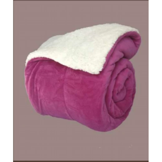NOVA Fleece Sherpa Comforter Plain 240x220 Fushia - King NOVA Fleece Sherpa Comforter Plain 240x220 Fushia - King