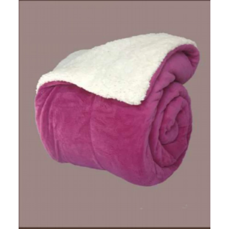 NOVA Fleece Sherpa Comforter Plain 240x220 Fushia - King - نوفا هوم