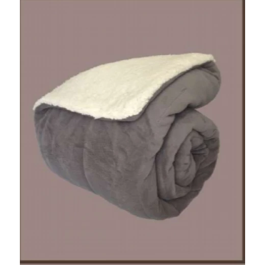 NOVA Fleece Sherpa Comforter Plain 240x220 Grey - King NOVA Fleece Sherpa Comforter Plain 240x220 Grey - King