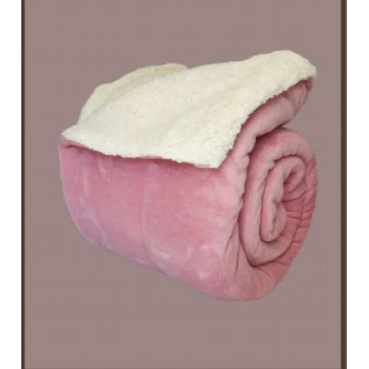 NOVA Fleece Sherpa Comforter Plain 240x220 Rose - King NOVA Fleece Sherpa Comforter Plain 240x220 Rose - King