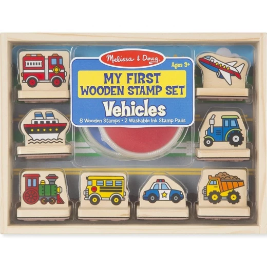 Melissa & Doug My First Wooden Stamp Set, Vehicles Design Melissa & Doug My First Wooden Stamp Set, Vehicles Design