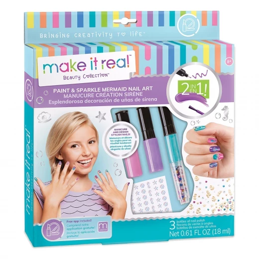 Make It Real - Paint & Sparkle Mermaid Nail Art Make It Real - Paint & Sparkle Mermaid Nail Art