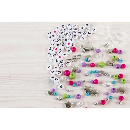 Make It Real Block 'N' Rock Alphabet Bracelets Pack Bracelet Making Kit - Make it real - Image 2