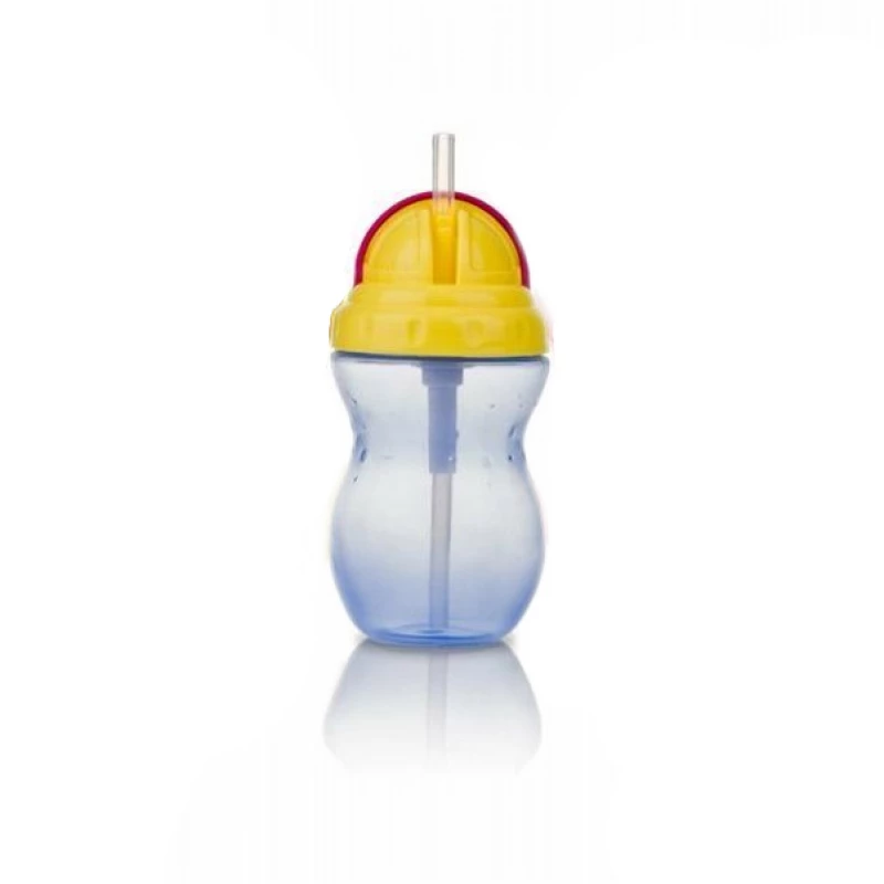 Nuby Flip-it Leakproof Straw Bottle (320ml),Blue - نوبي