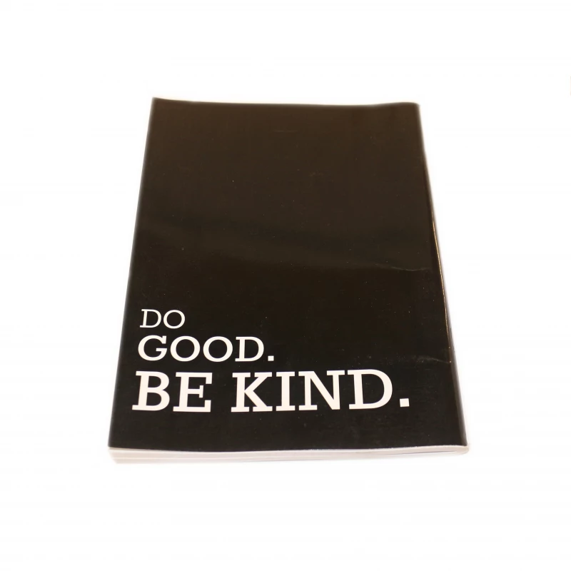 ABC Sleeved Notebook Arabic 80 pages, Black Cover - Do Good Be Kind - أ ب ت