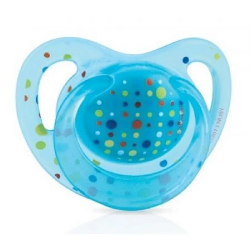 Nuby Classic Silicone Pacifier- orthodontic (6-18m) - ازرق - نوبي