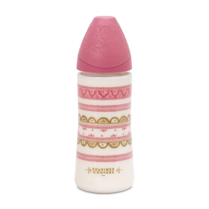 Suavinex - Premium Silicone Feeding Bottle 360ml - Pink - Suavinex