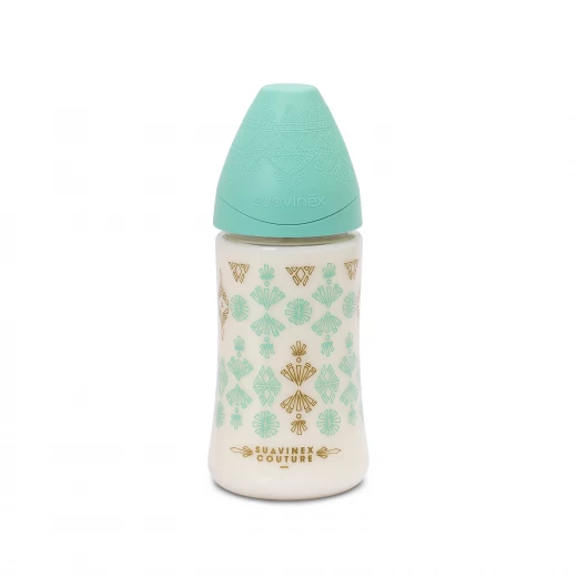 Suavinex - Premium Silicone Feeding Bottle 270ml - Green Suavinex - Premium Silicone Feeding Bottle 270ml - Green