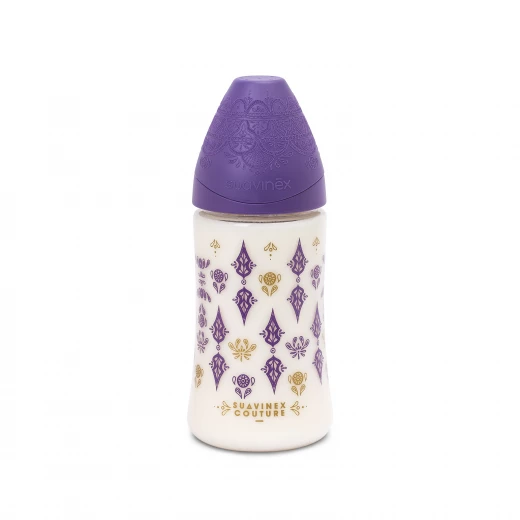Suavinex - Premium Silicone Feeding Bottle 270ml - Lilac Suavinex - Premium Silicone Feeding Bottle 270ml - Lilac