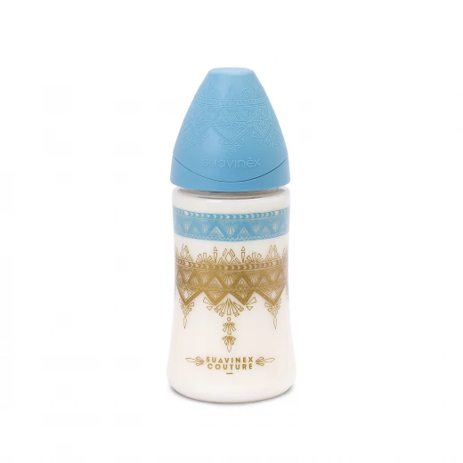 Suavinex - Premium Silicone Feeding Bottle 270ml - Light Blue