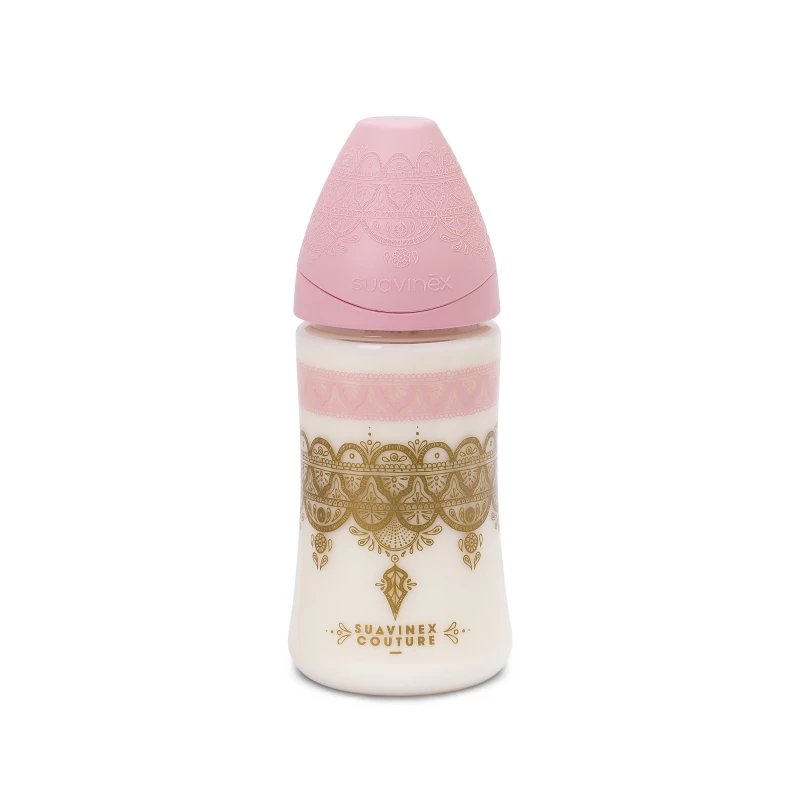 Suavinex - Premium Silicone Feeding Bottle 270ml - Pink - Suavinex