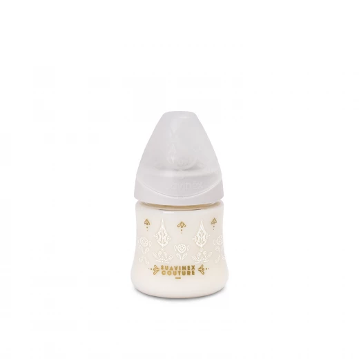 Suavinex - Premium Silicone Feeding Bottle 150ml - Natural White
