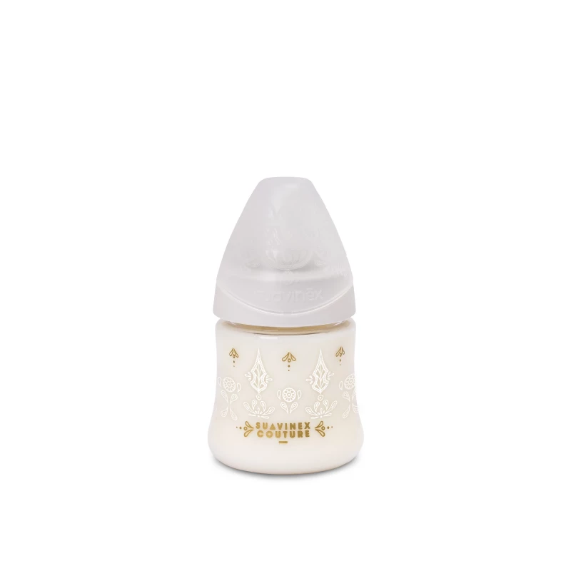 Suavinex - Premium Silicone Feeding Bottle 150ml - Natural White - Suavinex