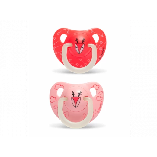 Suavinex Night & Day, Anatomic Silicone Soothers 6-18m, Deer 2pcs Suavinex Night & Day, Anatomic Silicone Soothers 6-18m, Deer 2pcs