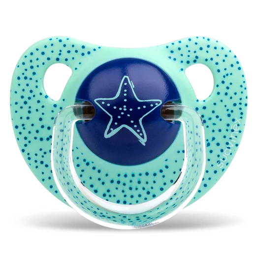 Suavinex Anatomical Silicone Pacifier 6-18m Dots Star 1pc Suavinex Anatomical Silicone Pacifier 6-18m Dots Star 1pc