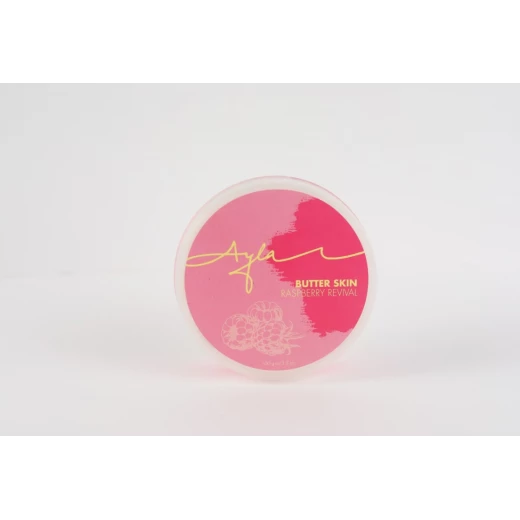Ayla Raspberry body  Butter - 80% Shea butter and 20% Cacao butter- Deeply moisturizes the skin, leaving it soft and naturally glowing, with a Raspberry flavor for a luxurious daily care experience that provides a refreshing and pleasurable sensation - Ayla Naturals - Image 3