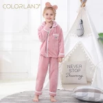 Colorland Pijama Top + Bottom For Kids - 9-10  Years - Pink - كولورلاند