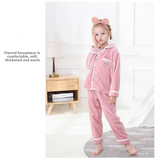 Colorland Pijama Top + Bottom For Kids - 9-10  Years - Pink - كولورلاند - Image 3