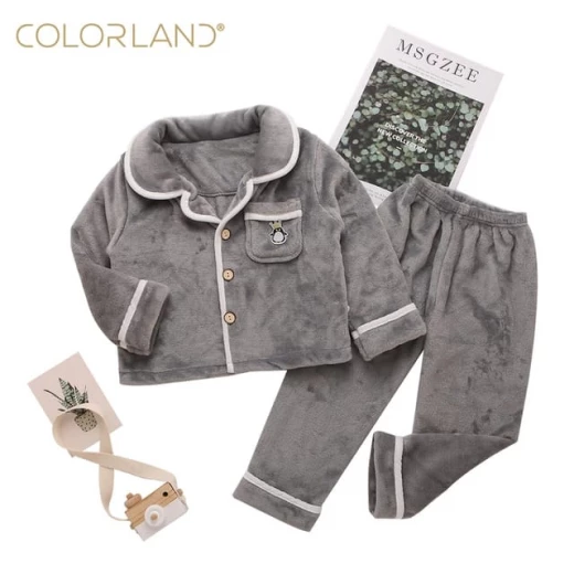 Colorland Pijama Top + Bottom For Kids - 2 Years - Grey Colorland Pijama Top + Bottom For Kids - 2 Years - Grey