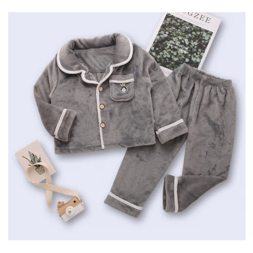 Colorland Pijama Top + Bottom For Kids - 3 - 4 Years - Grey - كولورلاند - Image 6