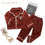 Colorland Pijama Top + Bottom For Kids - 11-12 Years - Red - كولورلاند