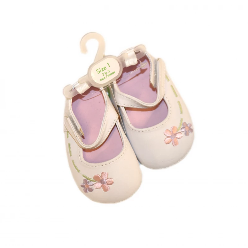 Baby White Shoes, 2-3 months Size 1