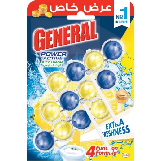 جنرال باور أكتيف منظف المرحاض ليمون 50 غم 3 علب جنرال باور أكتيف منظف المرحاض ليمون 50 غم 3 علب