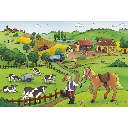 Ravensburger Working on the Farm 2x12 Puzzle - رافينسبرغر - Image 3
