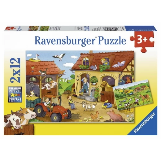 Ravensburger Working on the Farm 2x12 Puzzle