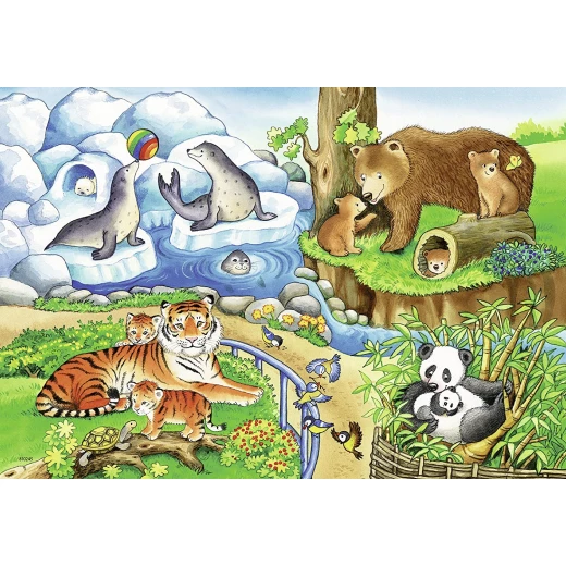 Ravensburger Zoo Animals 2x12 Puzzle Pieces - رافينسبرغر - Image 2