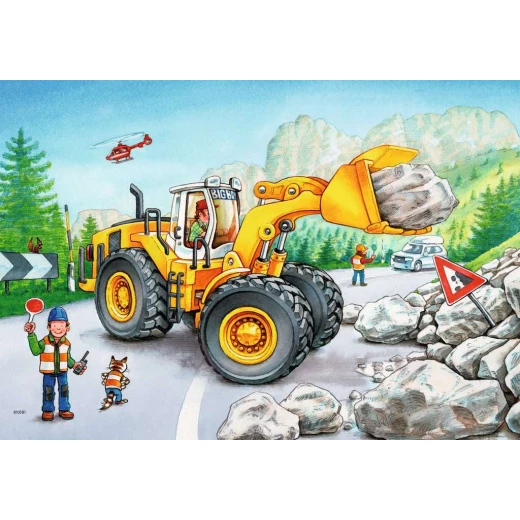 Ravensburger Diggers At Work 2x24pc - رافينسبرغر - Image 2