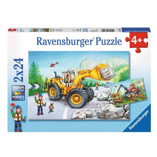 Ravensburger Diggers At Work 2x24pc Ravensburger Diggers At Work 2x24pc