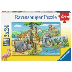 Ravensburger Welcome to the Zoo - 2x24pc Jigsaw Puzzle - رافينسبرغر