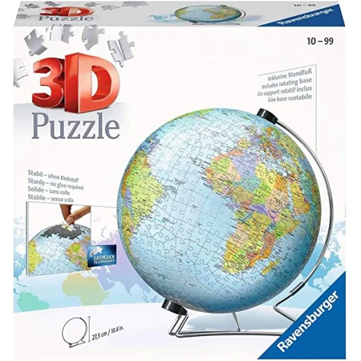 Ravensburger 3D Puzzle for Kids and Adults, 180-Piece Globe Design Ravensburger 3D Puzzle for Kids and Adults, 180-Piece Globe Design