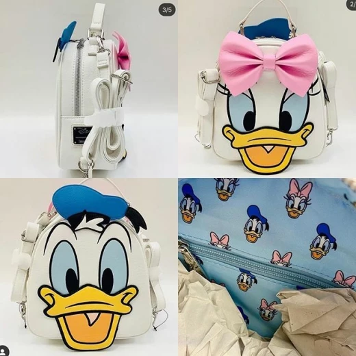 Funko Loungefly Disney Daisy Duck & Donald Duck Mini Backpack Purse Bag Reversible - فانكو - Image 6