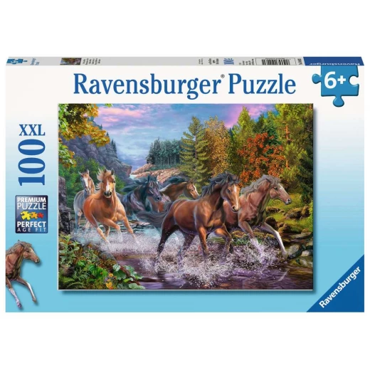 Ravensburger Rushing River Horses XXL100 Ravensburger Rushing River Horses XXL100