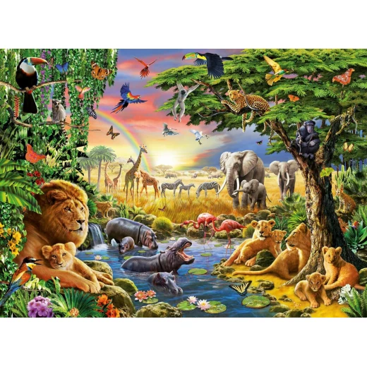 Ravensburger Evening at The Waterhole 300 Piece - رافينسبرغر - Image 2