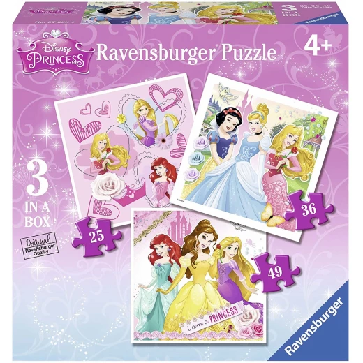 Ravensburger I'm A Princess Children's 3 In A Box Puzzle Ravensburger I'm A Princess Children's 3 In A Box Puzzle