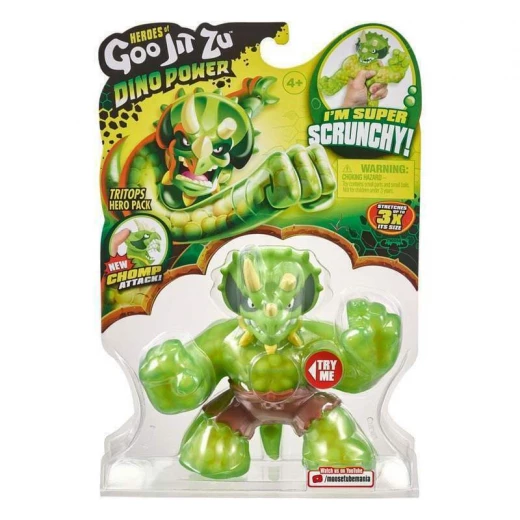 Goo Jit Zu Action Figure - Dino Hero Series 2 Tritops Goo Jit Zu Action Figure - Dino Hero Series 2 Tritops