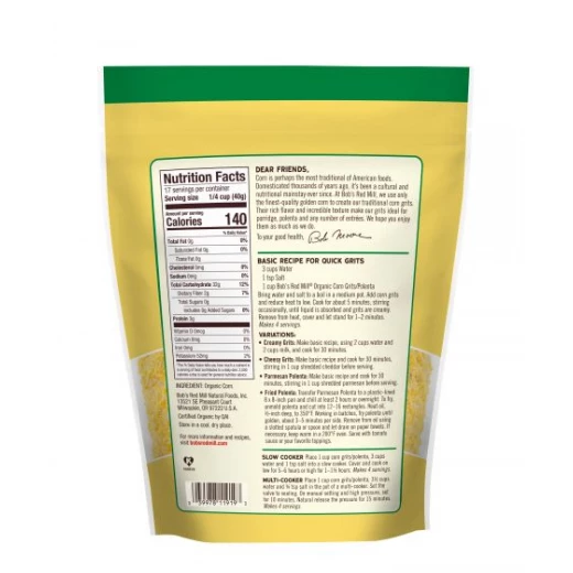 Bobs Red Mill Bobs Red Mill, Grits Corn Grnd Polenta, 680g - بوبز ريد ميل - Image 4