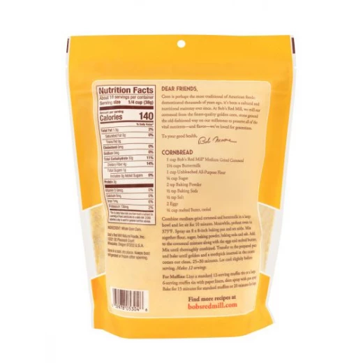 Bob’s Red Mill Cornmeal, Medium Grind, 680g - Bob's Red Mill - Image 4