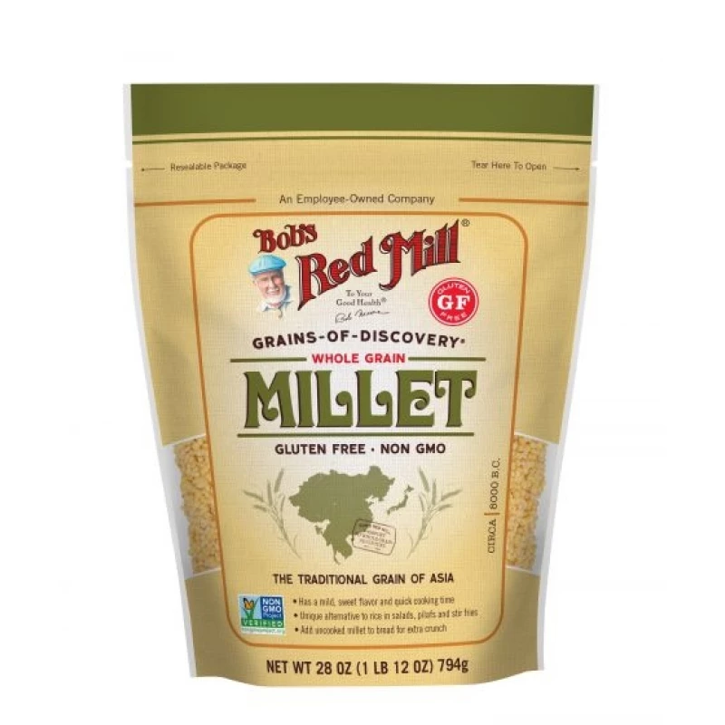 Bob's Red Mill Gluten Free Whole Grain Millet ( 794g ) - بوبز ريد ميل