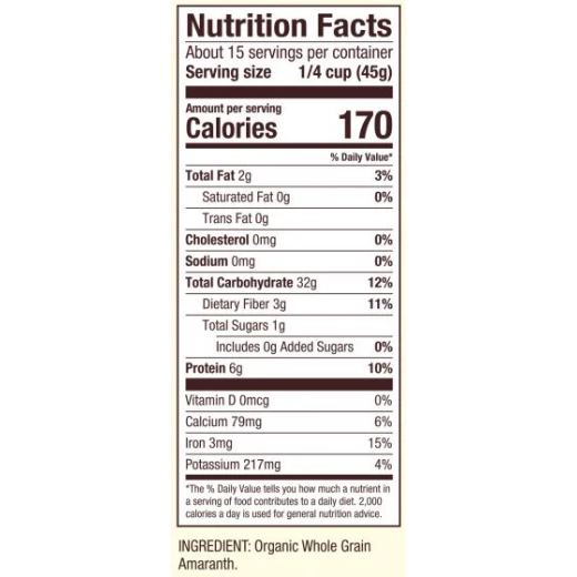 Bob's Red Mill Organic Amaranth Grain 680g - بوبز ريد ميل - Image 3