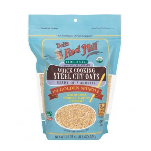 Bob's Red Mill Organic Quick Cooking Steel Cut Oats 624g Bob's Red Mill Organic Quick Cooking Steel Cut Oats 624g
