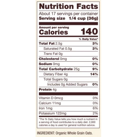 Bob's Red Mill Organic Quick Cooking Steel Cut Oats 624g - Bob's Red Mill - Image 3