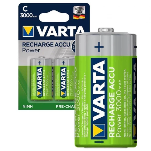 Varta Power Ready2use Rechargeable C/hr14 Batteries - 3000mah - 1x2 Varta Power Ready2use Rechargeable C/hr14 Batteries - 3000mah - 1x2