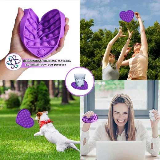 ألعاب تخفيف التوتر بمستشعرات الفقاعات المرحة بتصميم قلب بوب إت فيدجيت من شاكل & رور, متعددة الوان , تشكلية - شاكل &amp; رور - Image 4