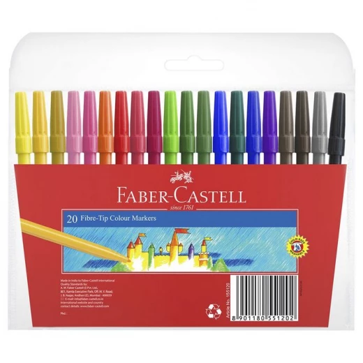 Faber-Castell Fibre Tip Markers 20 Pack Faber-Castell Fibre Tip Markers 20 Pack
